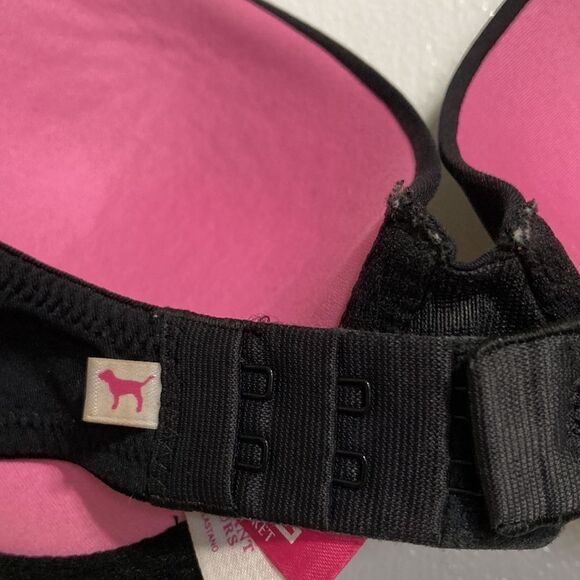 VICTORIAS SECRET PINK VS Where Everywhere Super Push Up Black Bra 34C - Picture 13 of 14